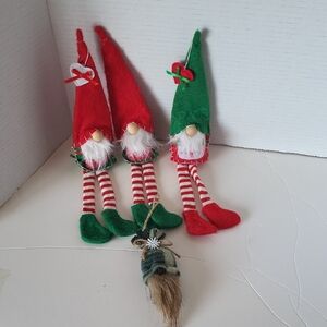 Christmas Gnome Ornaments Decor  4 piece